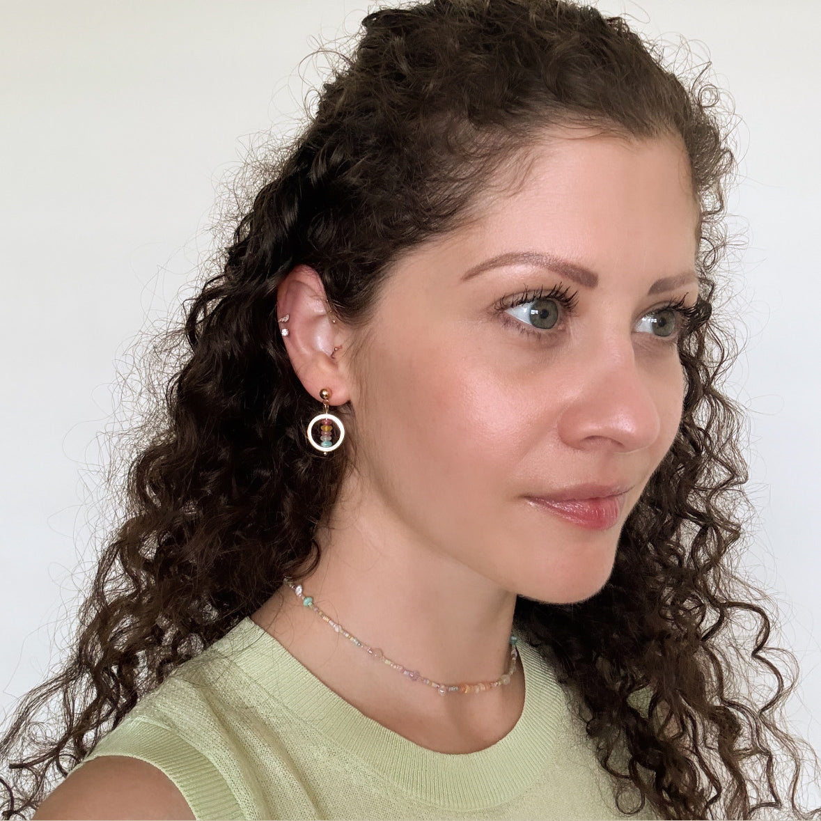 image displaying earring on a person